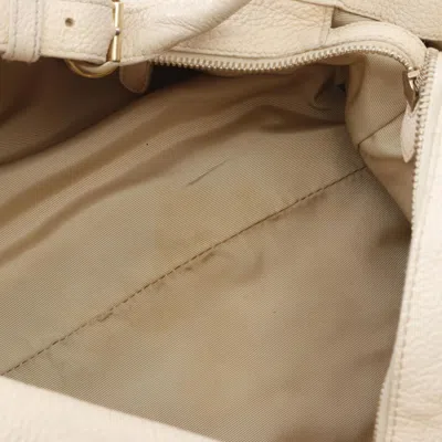 Pre-owned Dior Christian  Beige Leather Tote Bag () In Sand