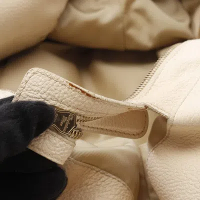 Pre-owned Dior Christian  Beige Leather Tote Bag () In Sand