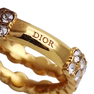 Pre-owned Dior Christian  Gold Metal Band Ring ()
