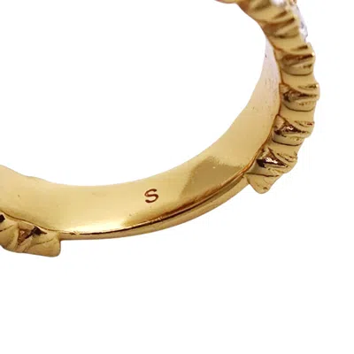 Pre-owned Dior Christian  Gold Metal Band Ring ()