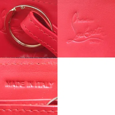 Pre-owned Christian Louboutin Black Brown Patent Leather Coin Purse/coin Case () In Multi