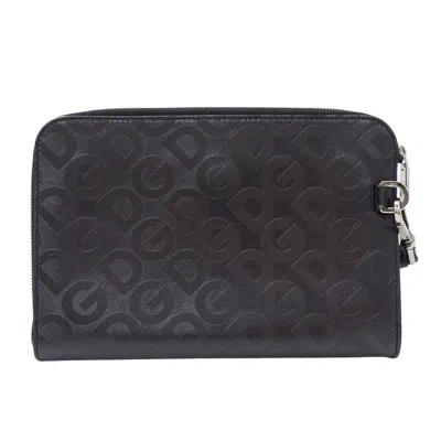 Pre-owned Dolce & Gabbana Black Leather Clutch Bag ()