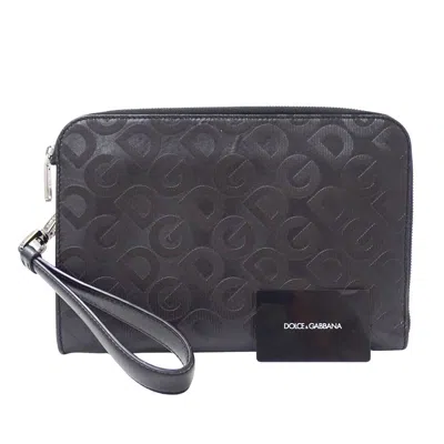 Pre-owned Dolce & Gabbana Black Leather Clutch Bag ()