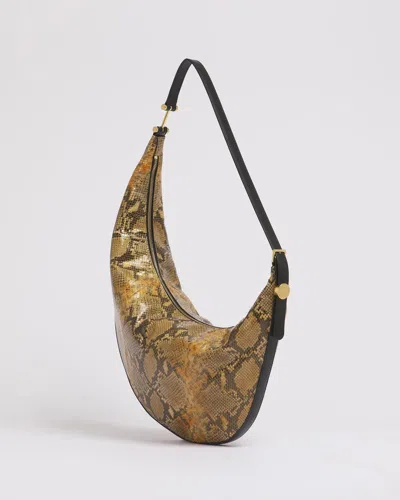 Marni Amber Python Dot Small Hobo Bag In Yellow
