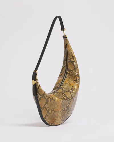 Marni Amber Python Dot Small Hobo Bag In Yellow