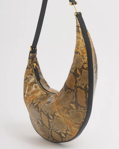 Marni Amber Python Dot Small Hobo Bag In Yellow