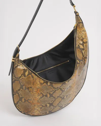 Marni Amber Python Dot Small Hobo Bag In Yellow