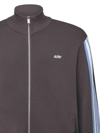 Autry Viscose Blend Jacket With Logo In Black