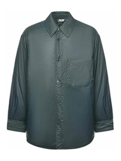 Autry Nylon Overshirt In Green