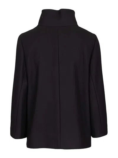 Fay Lined Cape With Hook In Black