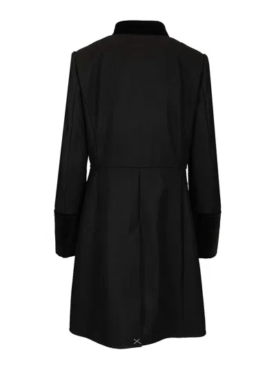 Fay Cappotto Monopetto Con Un Gancio Coats Black In Black