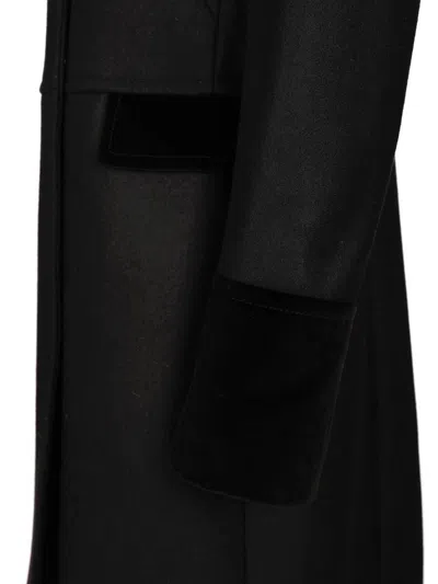 Fay Cappotto Monopetto Con Un Gancio Coats Black In Black