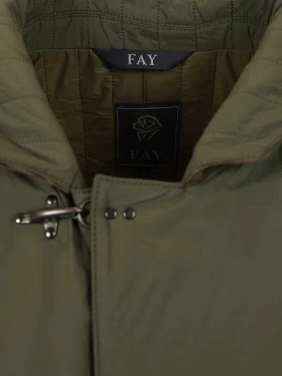 Fay Men Jacket Made Of Nylon Poplin In Green