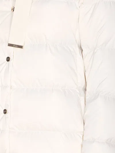 Herno Quilted Cape Jacket High Collar In White
