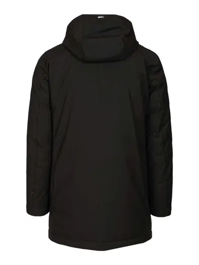 Herno Puffer Jacket With Knutted Collar In Black