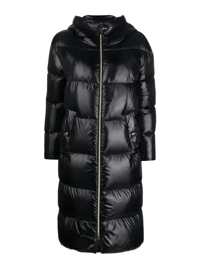Herno Black Feather Down Coat In Black