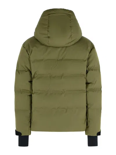 Moncler Nylon Down Jacket Featuring Adjustable Elements In Green