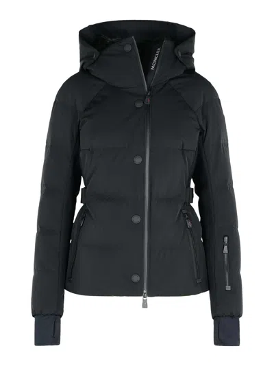 Moncler Grenoble Black Stretch Nylon Guyane Down Jacket In Black