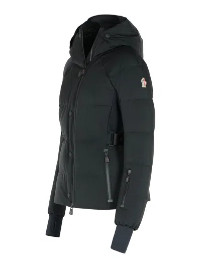 Moncler Grenoble Black Stretch Nylon Guyane Down Jacket In Black