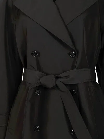 Moncler X Ee72 Zake Double-breasted Trench Coat In Black