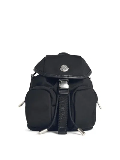Moncler Functional Polyester Backpack With Multiple Pockets In Black