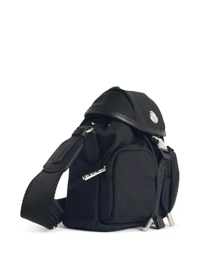 Moncler Functional Polyester Backpack With Multiple Pockets In Black