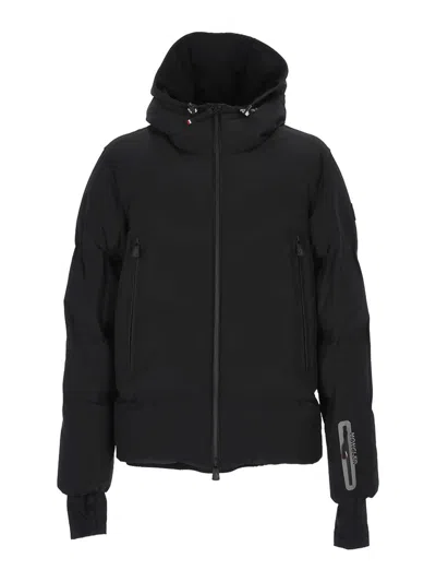 Moncler Grenoble Black Stretch Nylon Angren Down Jacket In Black
