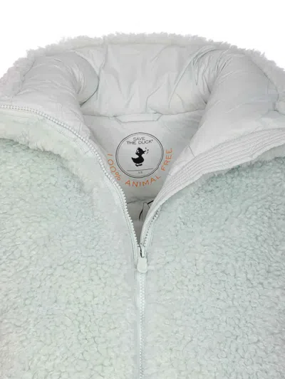 Save The Duck Kennie Water Repellent Faux Shearling Jacket In Blue