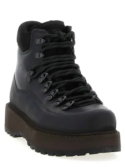 Diemme Roccia Vet Two Gum Ankle Boots In Black