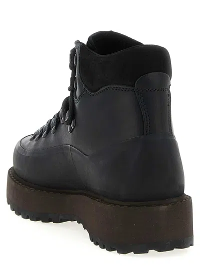 Diemme Roccia Vet Two Gum Ankle Boots In Black