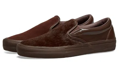 Vans Engineered Garments X  Unisex Classic Slip-on Low-top Sneakers Brown