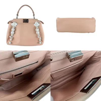 Pre-owned Fendi Pink Leather Handbag Shoulder Bag ()