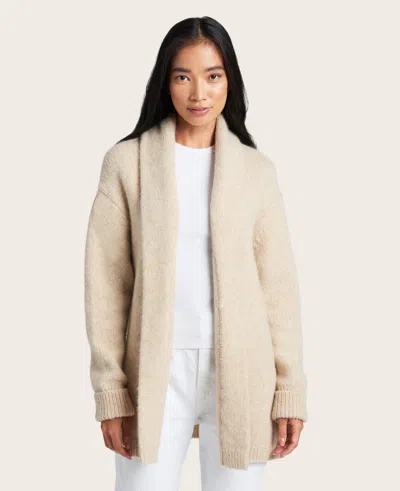 Kenneth Cole Site Exclusive! Shawl Collar Cardigan In Oatmeal