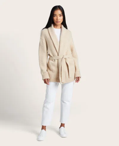 Kenneth Cole Site Exclusive! Shawl Collar Cardigan In Oatmeal