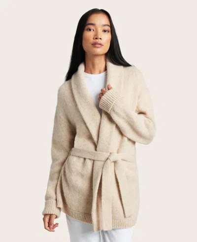 Kenneth Cole Site Exclusive! Shawl Collar Cardigan In Oatmeal