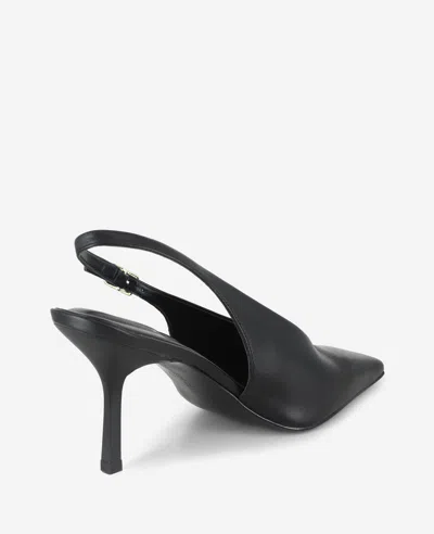 Kenneth Cole Aerial Leather Slingback Heel In Black