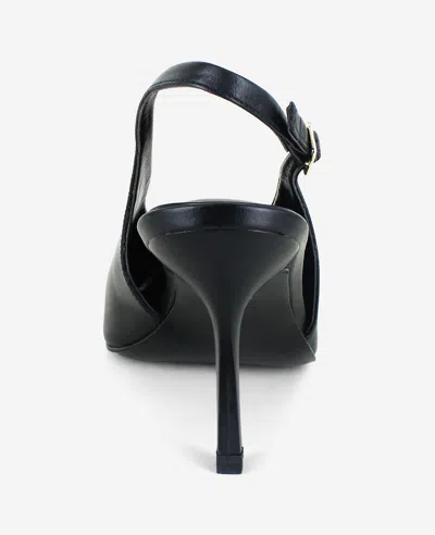 Kenneth Cole Aerial Leather Slingback Heel In Black