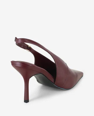 Kenneth Cole Aerial Leather Slingback Heel In Burgundy