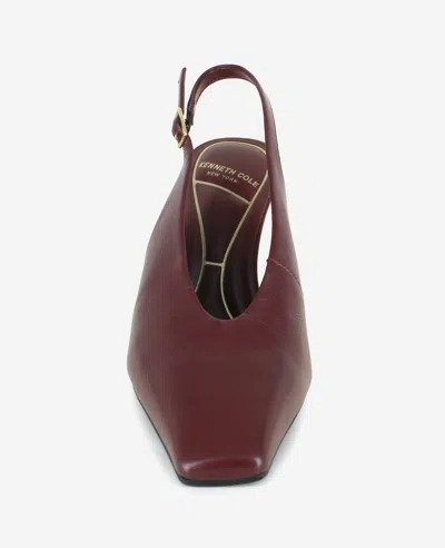Kenneth Cole Aerial Leather Slingback Heel In Burgundy