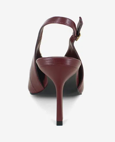 Kenneth Cole Aerial Leather Slingback Heel In Burgundy