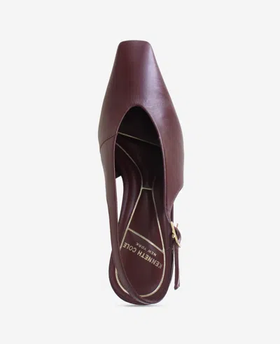 Kenneth Cole Aerial Leather Slingback Heel In Burgundy