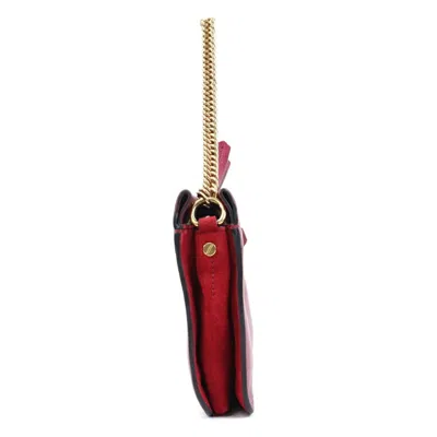 Pre-owned Givenchy Red Color Wine Leather Suede Shoulder Bag ()