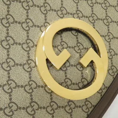 Pre-owned Gucci Beige Brown Gg Supreme Shoulder Bag () In Multi