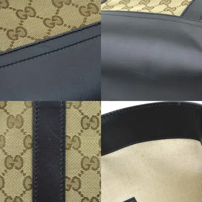 Pre-owned Gucci Black Brown Orange Gg Canvas Shoulder Bag ()