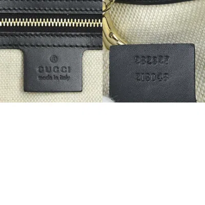 Pre-owned Gucci Black Brown Orange Gg Canvas Shoulder Bag ()