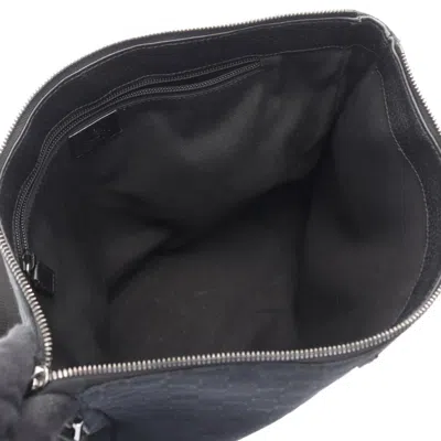 Pre-owned Gucci Black Canvas Leather Shoulder Bag ()