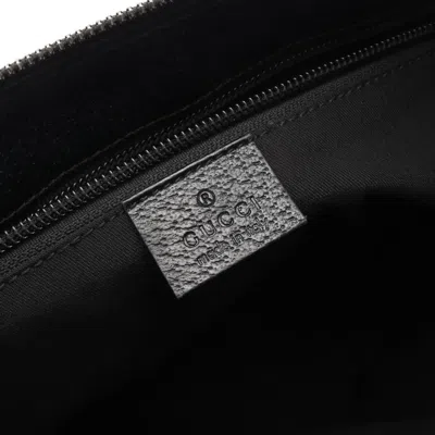 Pre-owned Gucci Black Canvas Leather Shoulder Bag ()