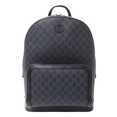 Pre-owned Gucci Black Gg Supreme Backpack ()