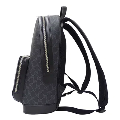 Pre-owned Gucci Black Gg Supreme Backpack ()