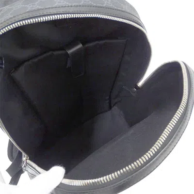 Pre-owned Gucci Black Gg Supreme Backpack ()